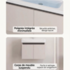 Pack Ensemble Meuble de Salle de Bain Suspendu Ultra-Compact à Portes Coulissantes avec Miroir et Étagère - Modèle 01 (Kaki)