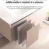 Pack Ensemble Meuble de Salle de Bain Suspendu Ultra-Compact à Portes Coulissantes avec Miroir et Étagère - Modèle 01 (Kaki)