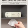 Ensemble Meuble de Salle de Bain Suspendu 70 cm Gris avec Armoire Miroir Intelligente Entièrement Fermée et Vasque en Céramique Intégrée