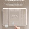 Pack Ensemble Meuble de Salle de Bain Suspendu 100 cm avec Vasque Intégrée en Céramique et Armoire de Toilette Intelligente (Coins Arrondis)