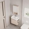 Ensemble Meuble de Salle de Bain Suspendu Compact avec Armoire de Toilette - Modèle 2032 (Kaki)