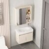 Ensemble Meuble de Salle de Bain Suspendu avec Armoire à Glace - Modèle 2032 (Kaki)