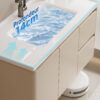 Pack Ensemble Meuble de Salle de Bain Compact sur Pieds avec Armoire de Toilette - 50 cm (Gris)
